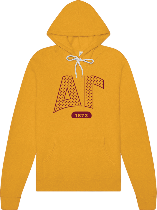 Delta Gamma Varsity Polka Dot Hoodie