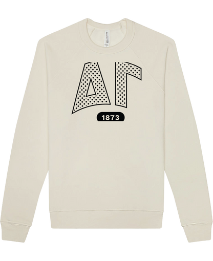 Delta Gamma Varsity Polka Dot Crewneck
