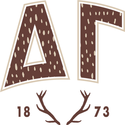 Delta Gamma Fawn Print Varsity Hoodie