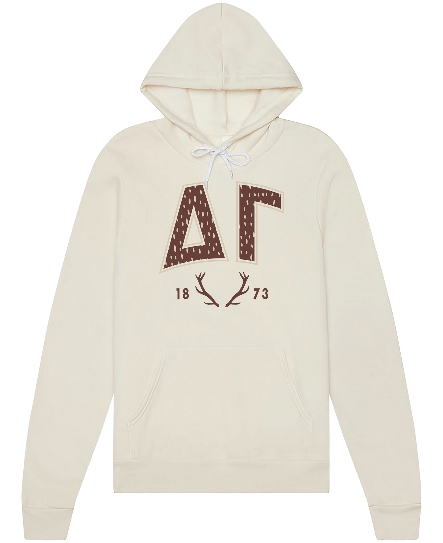 Delta Gamma Fawn Print Varsity Hoodie
