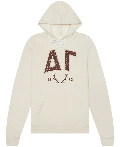 Delta Gamma Fawn Print Varsity Hoodie
