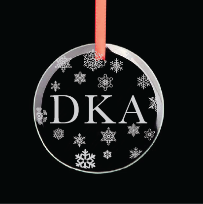 Delta Kappa Alpha Round Multi-Snowflake Ornament