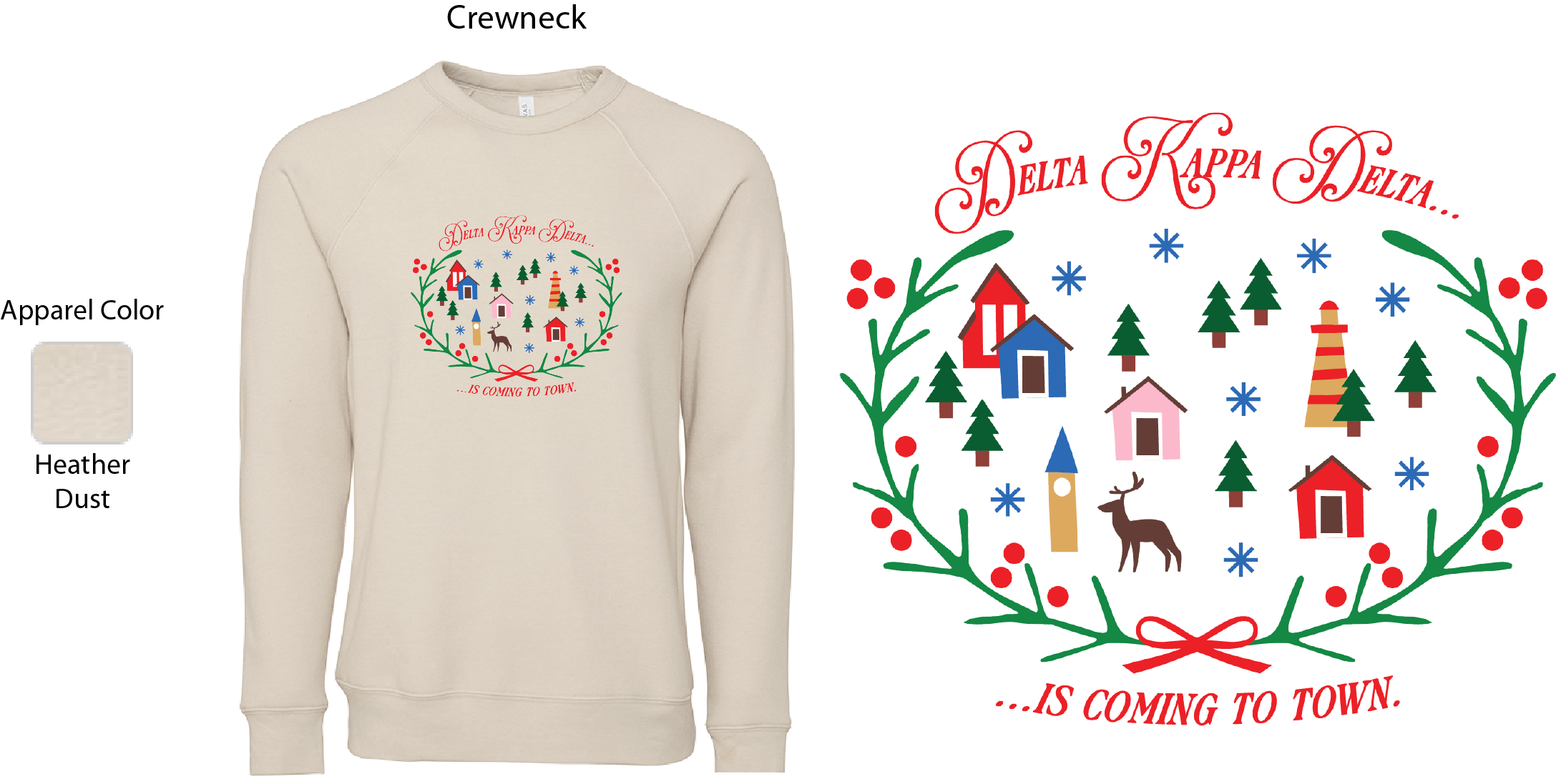 Delta Kappa Delta Christmas Village Crewneck
