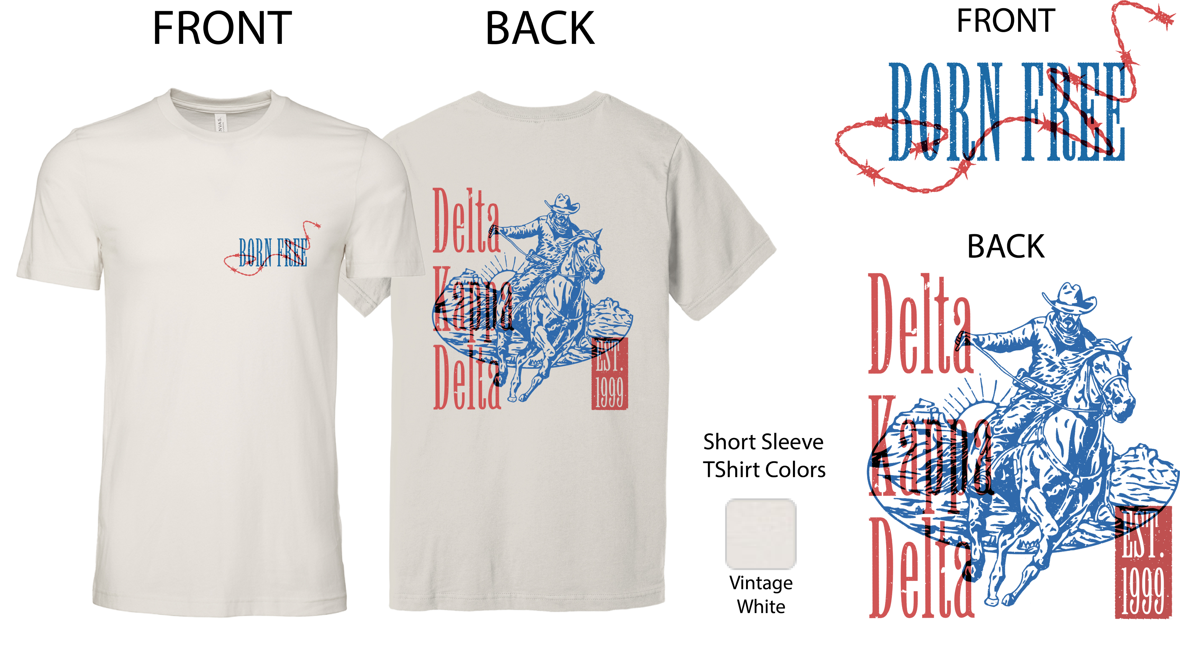 Delta Kappa Delta Cowboy Graphic T-Shirt
