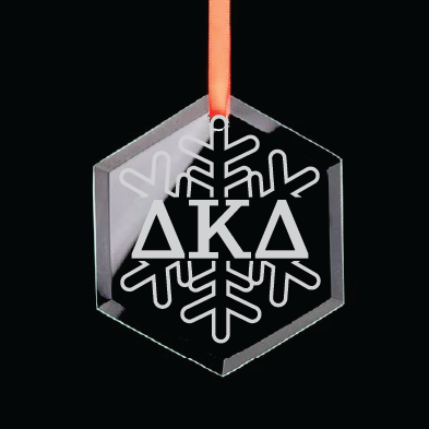 Delta Kappa Delta Hexagon Single-Snowflake Ornament