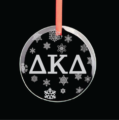 Delta Kappa Delta Round Multi-Snowflake Ornament