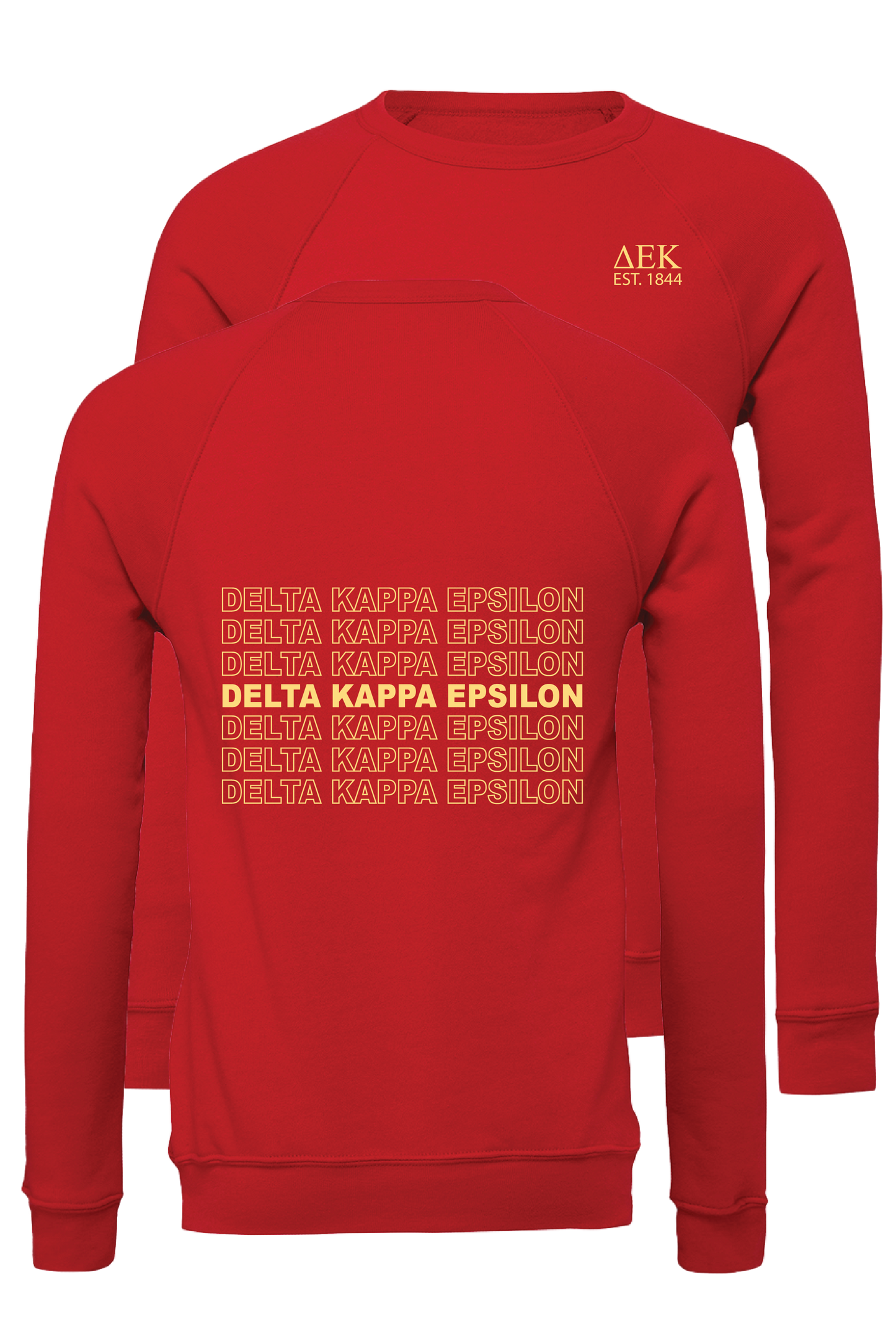 Delta Kappa Epsilon Repeating Name Crewneck Sweatshirts
