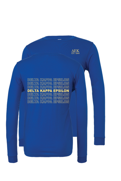 Delta Kappa Epsilon Repeating Name Long Sleeve T-Shirts