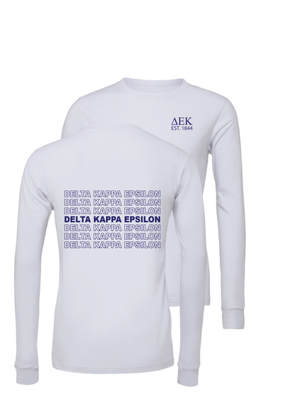 Delta Kappa Epsilon Repeating Name Long Sleeve T-Shirts