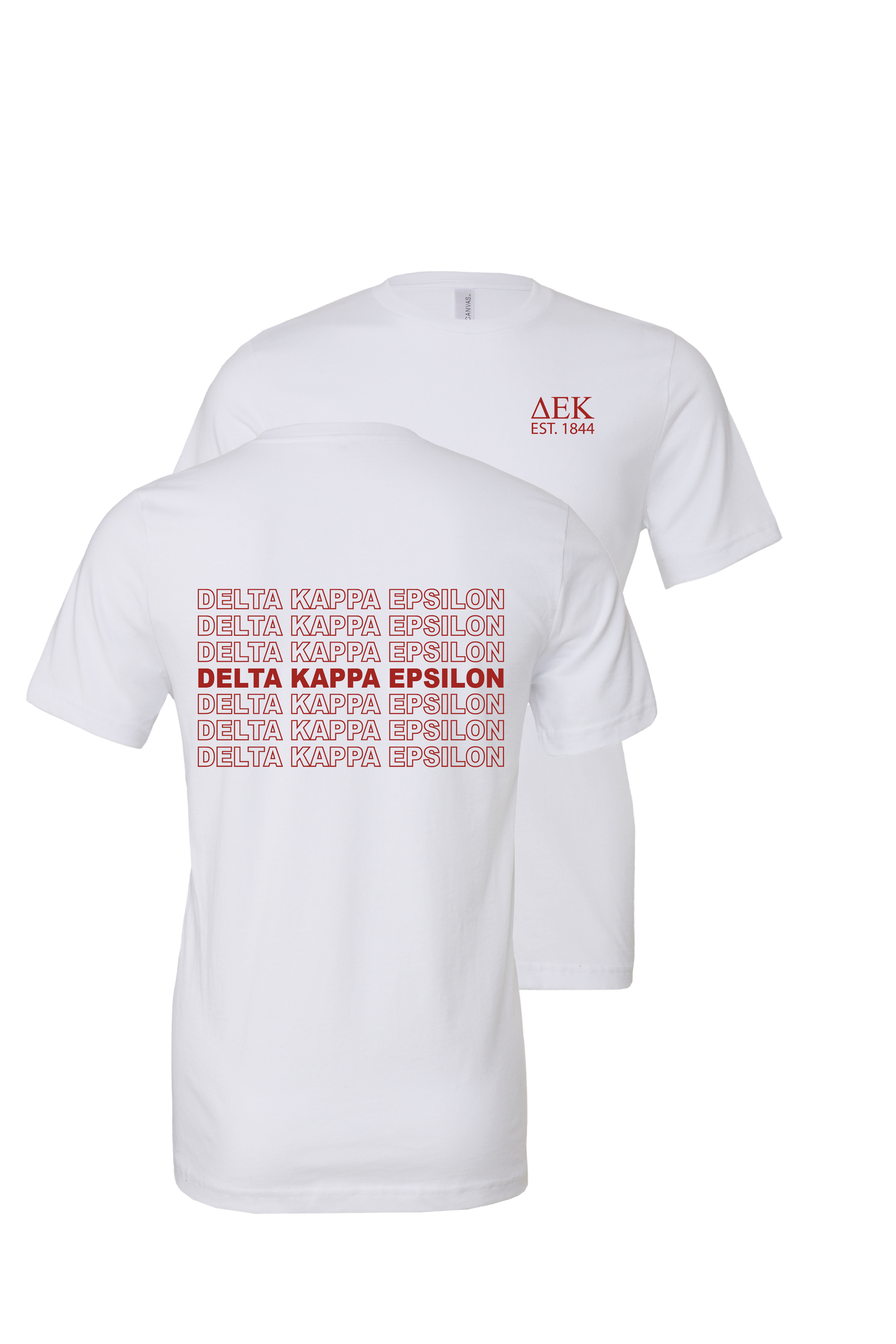 Delta Kappa Epsilon Repeating Name Short Sleeve T-Shirts