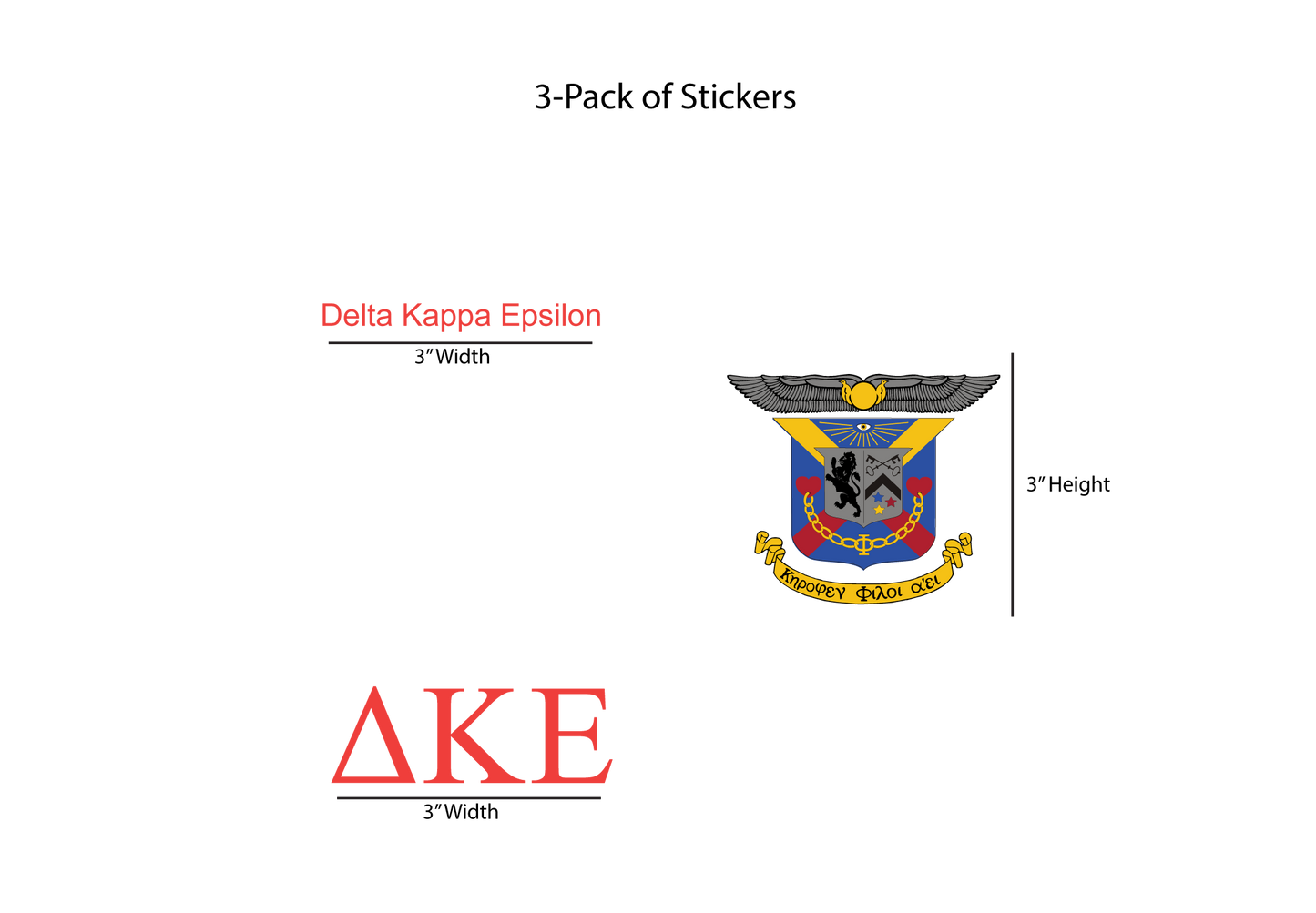 Delta Kappa Epsilon Stickers