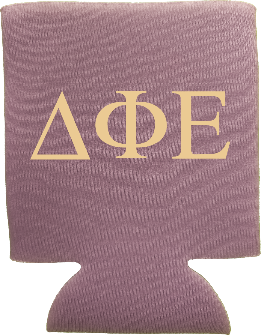 Delta Phi Epsilon Can Coozies