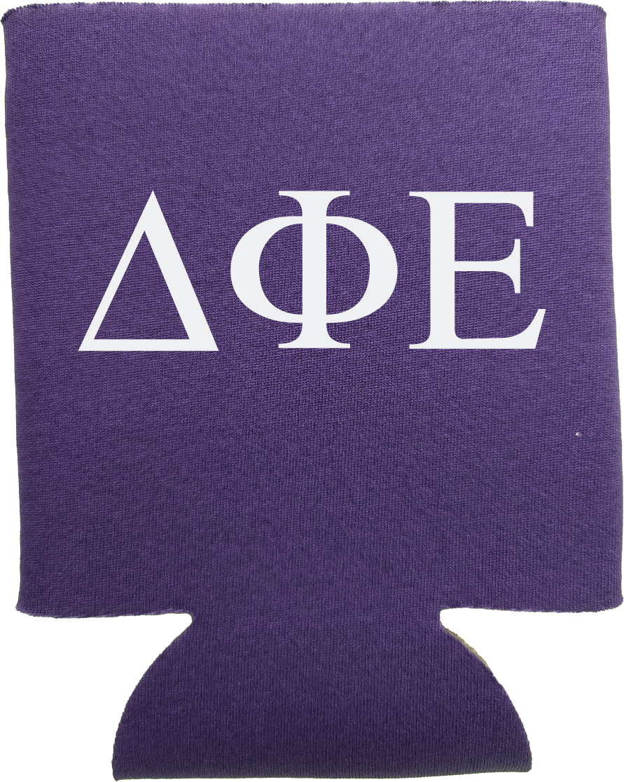 Delta Phi Epsilon Can Coozies