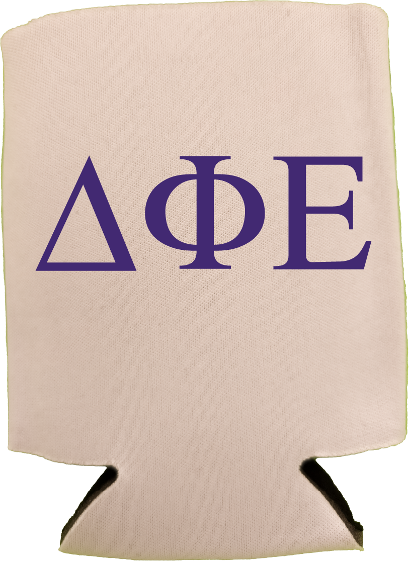 Delta Phi Epsilon Can Coozies