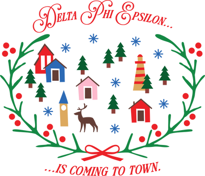 Delta Phi Epsilon Christmas Village Crewneck