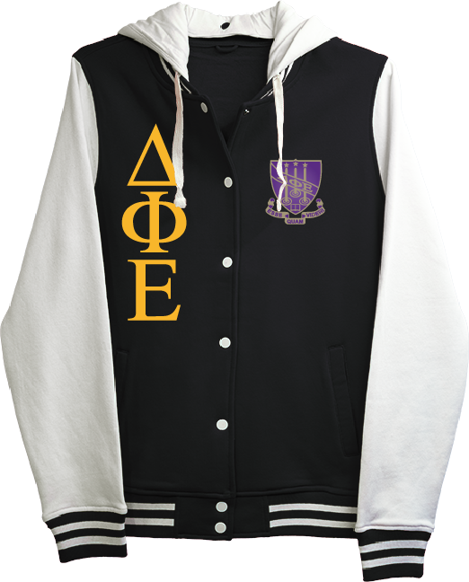 Delta Phi Epsilon Varsity Hooded Sweatshirt