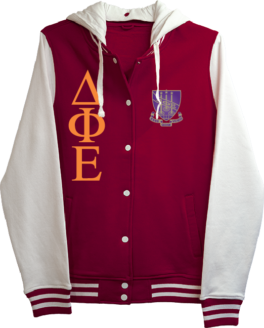 Delta Phi Epsilon Varsity Hooded Sweatshirt