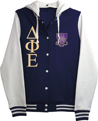 Delta Phi Epsilon Varsity Hooded Sweatshirt
