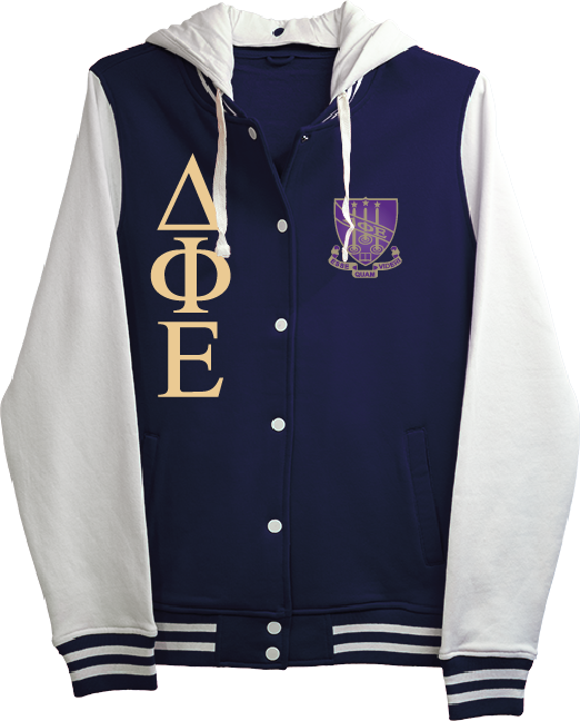 Delta Phi Epsilon Varsity Hooded Sweatshirt