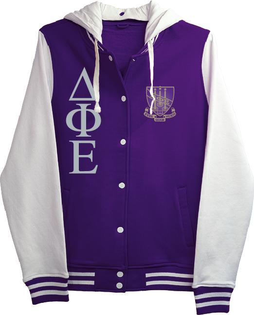 Delta Phi Epsilon Varsity Hooded Sweatshirt