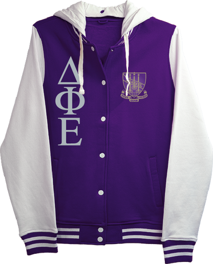 Delta Phi Epsilon Varsity Hooded Sweatshirt