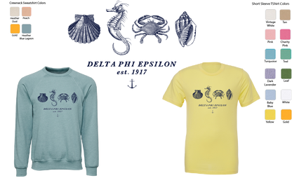 Delta Phi Epsilon Nautical Graphic Crewnecks