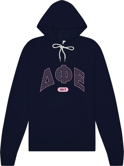 Delta Phi Epsilon Varsity Polka Dot Hoodie