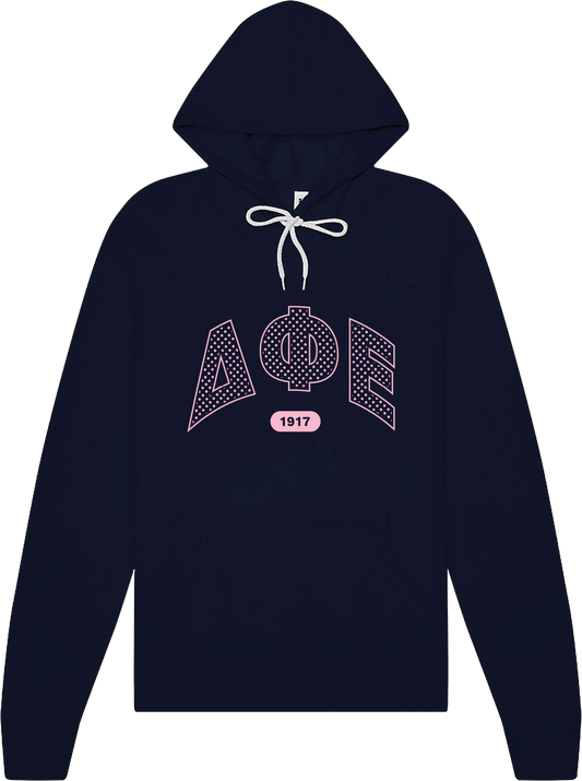 Delta Phi Epsilon Varsity Polka Dot Hoodie