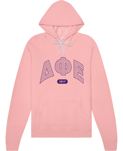 Delta Phi Epsilon Varsity Polka Dot Hoodie