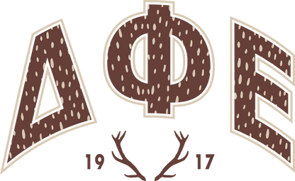 Delta Phi Epsilon Fawn Print Varsity Hoodie