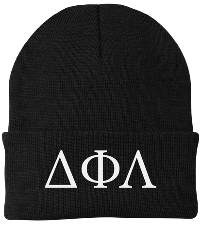 Delta Phi Lambda Lettered Beanies