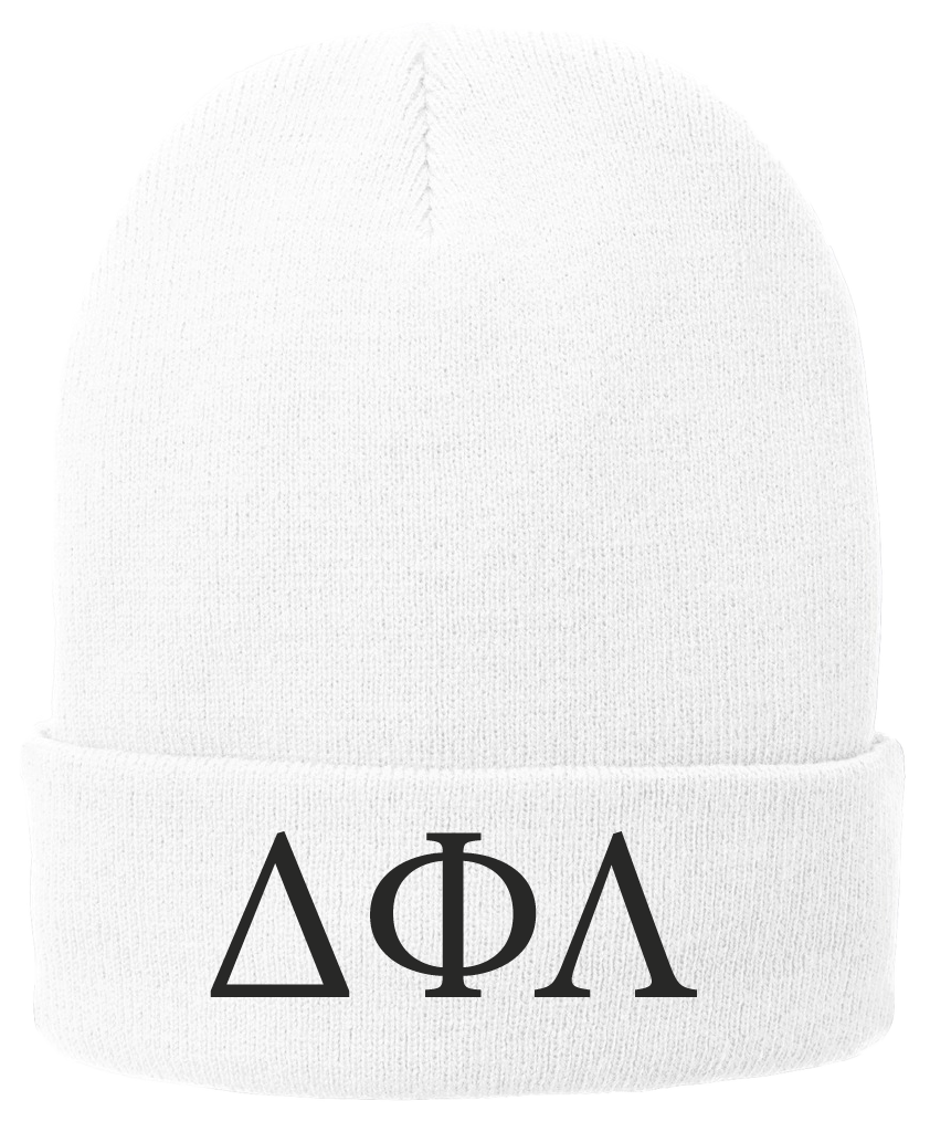 Delta Phi Lambda Lettered Beanies