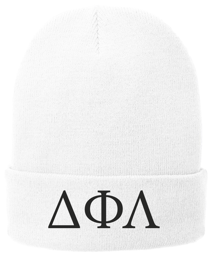 Delta Phi Lambda Lettered Beanies