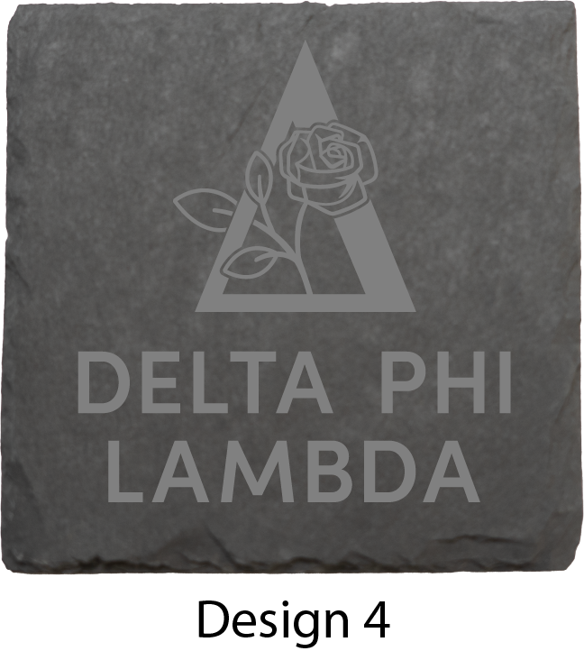 Delta Phi Lambda Stone Coasters - 4-Pack