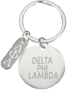 Delta Phi Lambda and Letters Keychains
