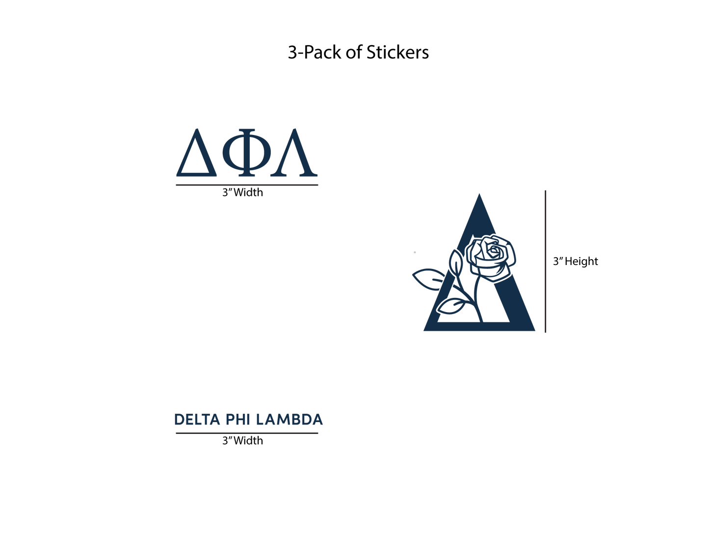 Delta Phi Lambda Permanent Stickers