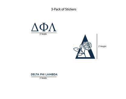 Delta Phi Lambda Permanent Stickers