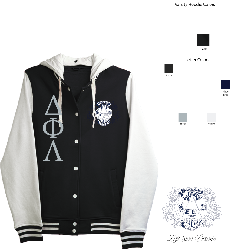 Delta Phi Lambda Varsity Hooded Sweatshirt