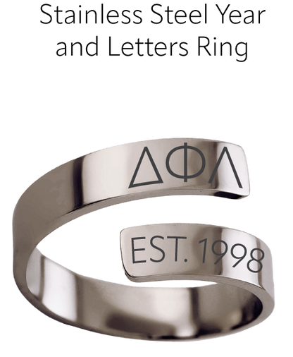 Delta Phi Lambda Year and Letters Rings