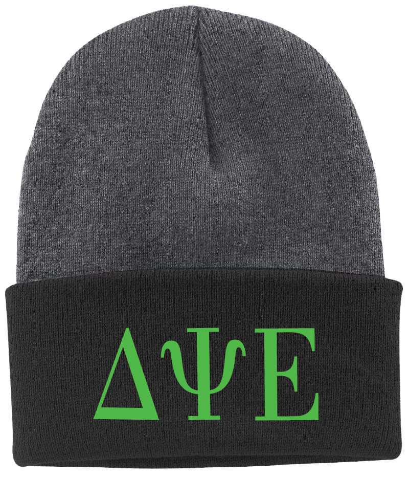 Delta Psi Epsilon Lettered Beanies