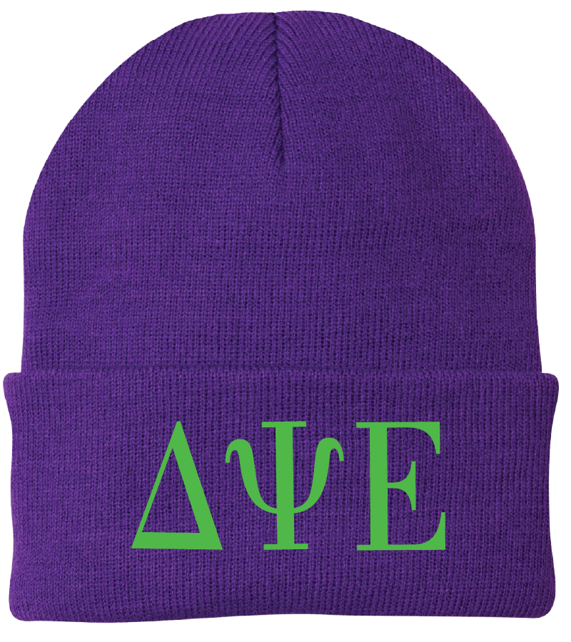 Delta Psi Epsilon Lettered Beanies