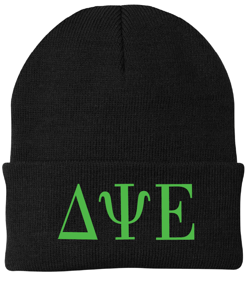 Delta Psi Epsilon Lettered Beanies