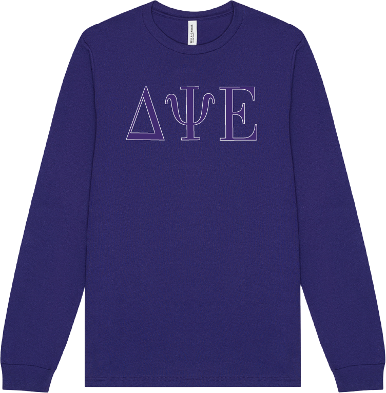 Delta Psi Epsilon Lettered Long Sleeve T-Shirts