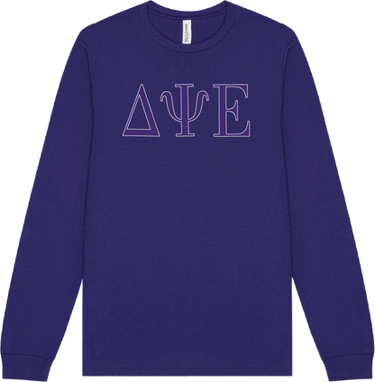 Delta Psi Epsilon Lettered Long Sleeve T-Shirts