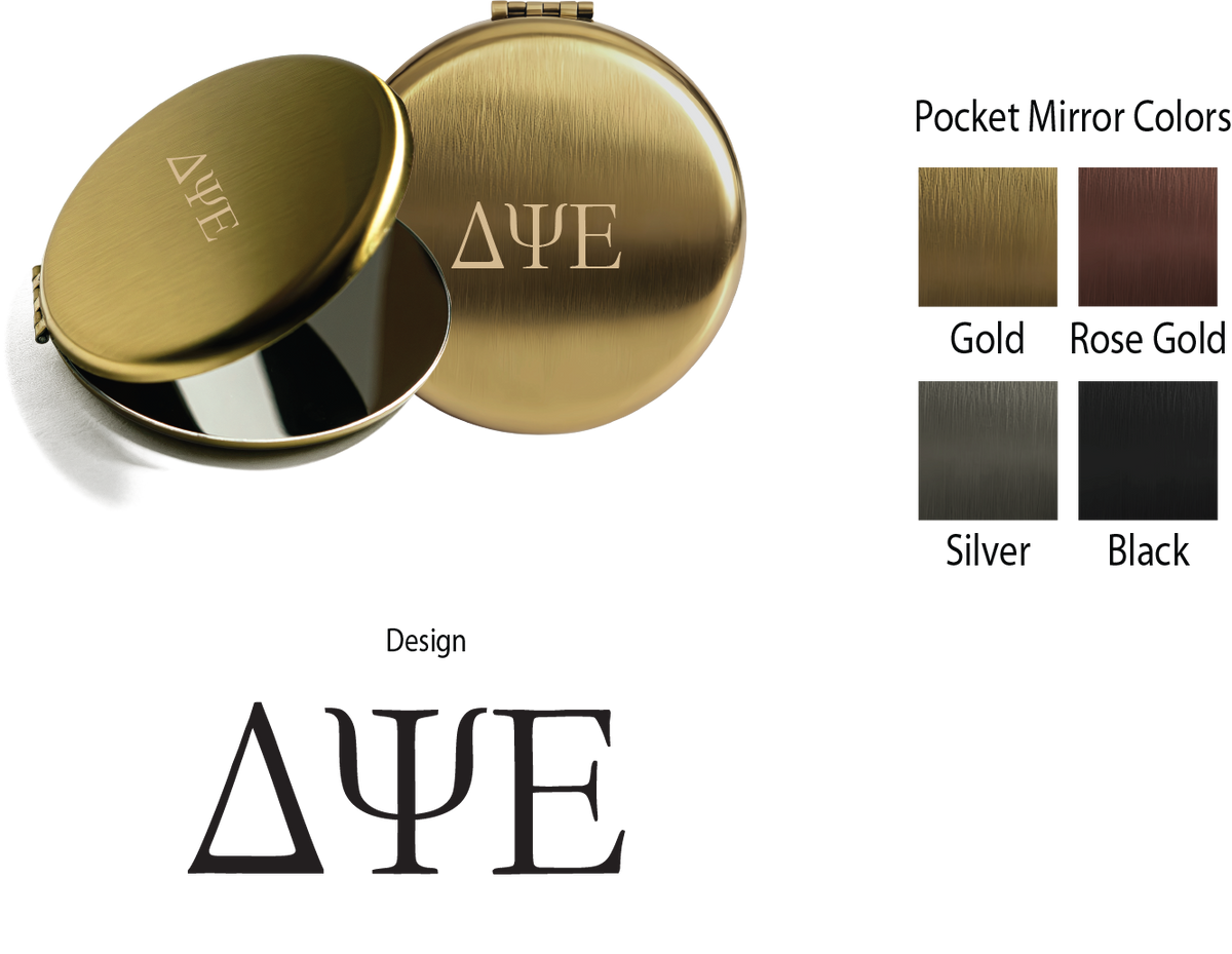 Delta Psi Epsilon Lettered Pocket Mirrors