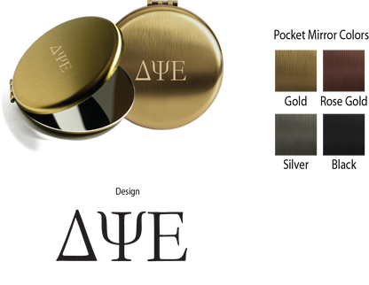 Delta Psi Epsilon Lettered Pocket Mirrors