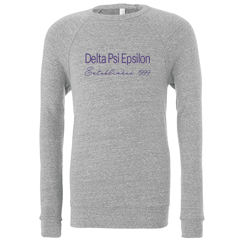 Delta Psi Epsilon Embroidered Printed Name Crewneck Sweatshirts