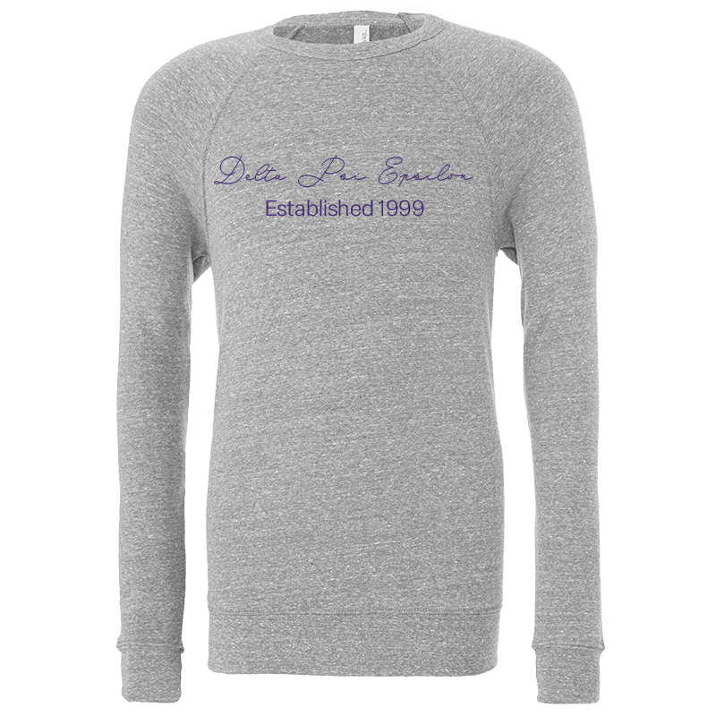 Delta Psi Epsilon Embroidered Scripted Name Crewneck Sweatshirts