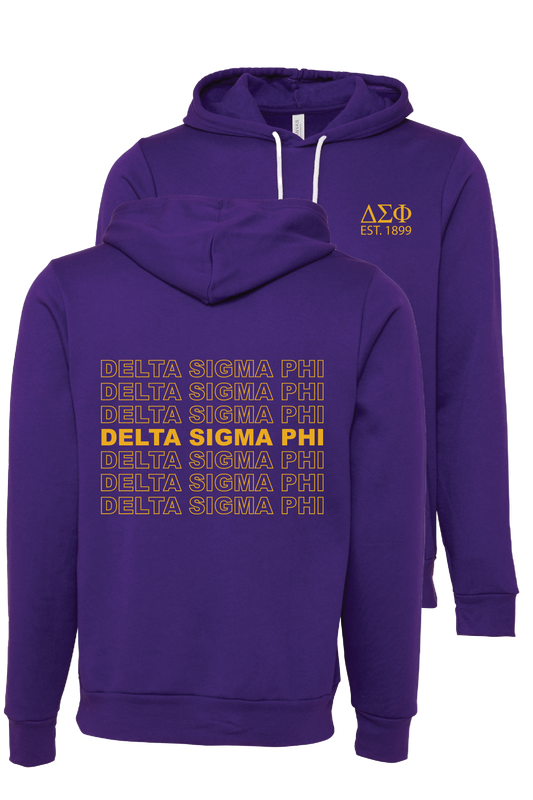 Delta Sigma Phi Repeating Name Hooded Sweatshirts