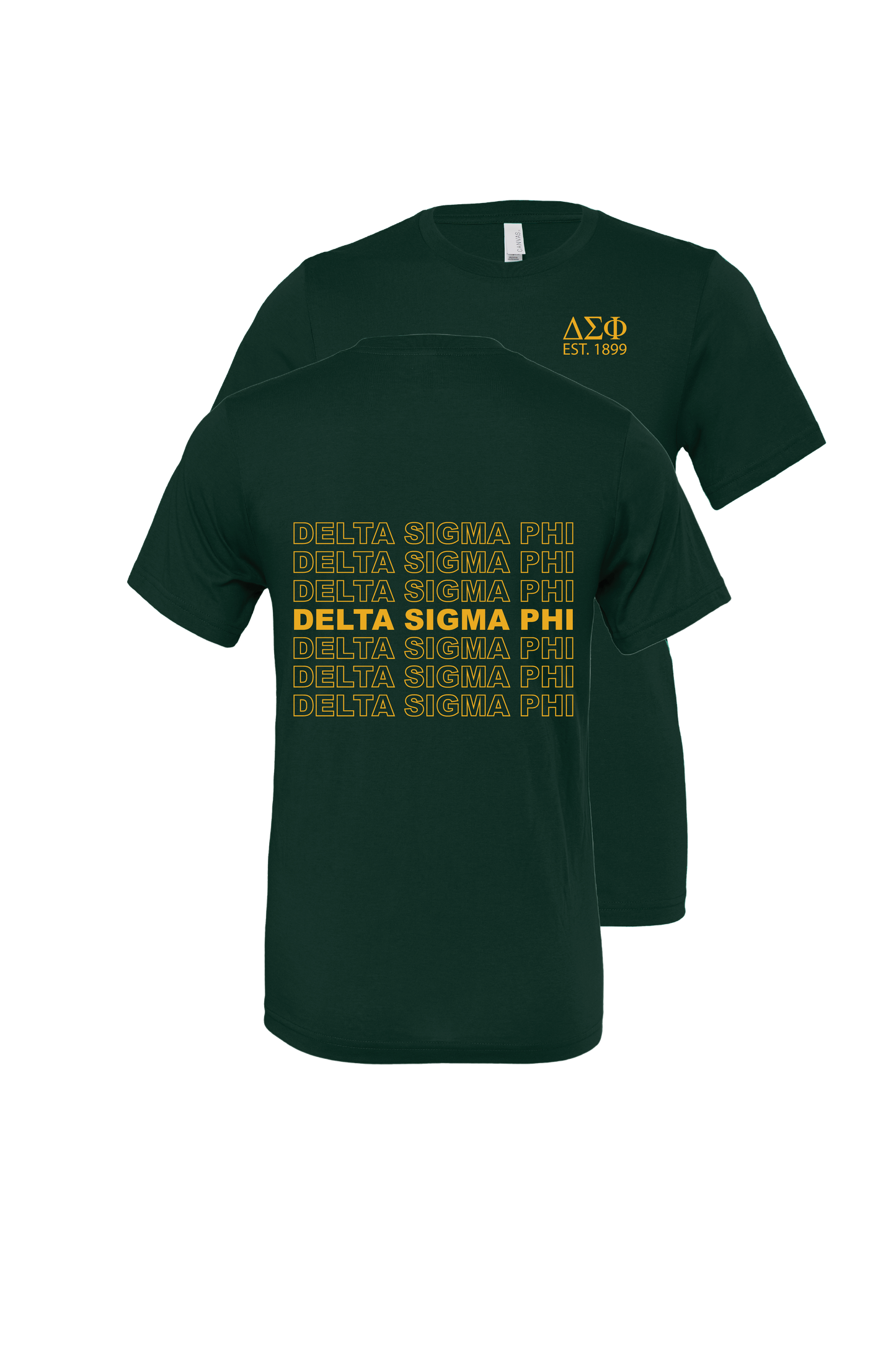Delta Sigma Phi Repeating Name Short Sleeve T-Shirts